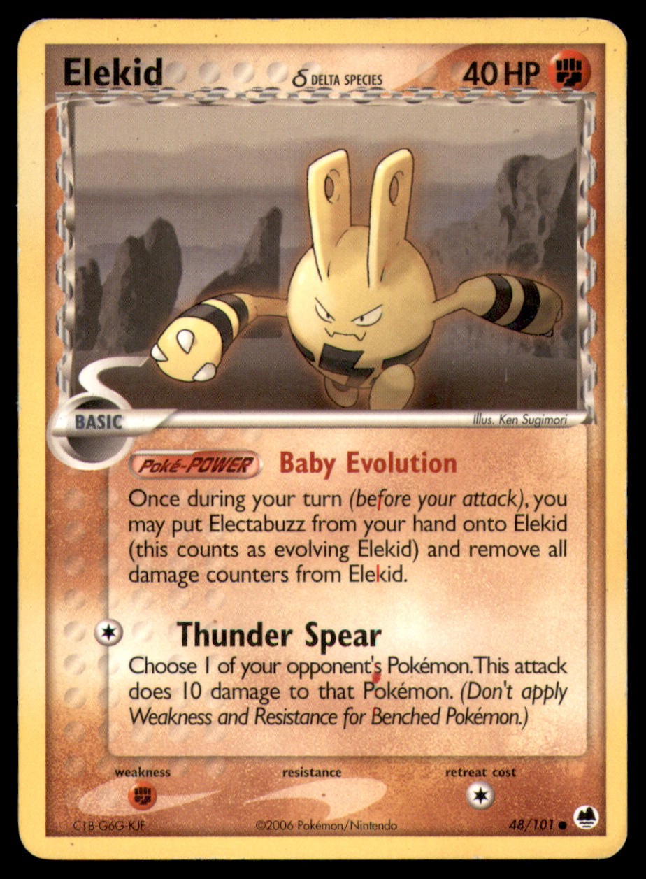 Elekid 48 101 C Dragon Frontiers Pokemon MP