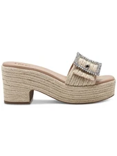 INC Womens Beige 1-1/2" Platform Lixtey Slip On Espadrille Shoes 8.5 M