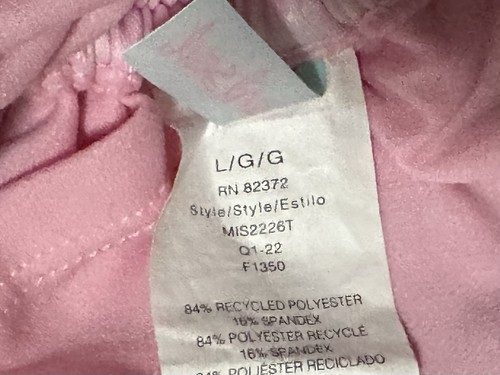 Island Soul Women’s High Waist Two Piece Bikini Swimsuit Pink Blue Sz Large - Picture 4 of 4