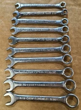 Craftsman 10Pc Set SAE Combination 12pt Midget Ignition Wrench 5/32"-3/8"