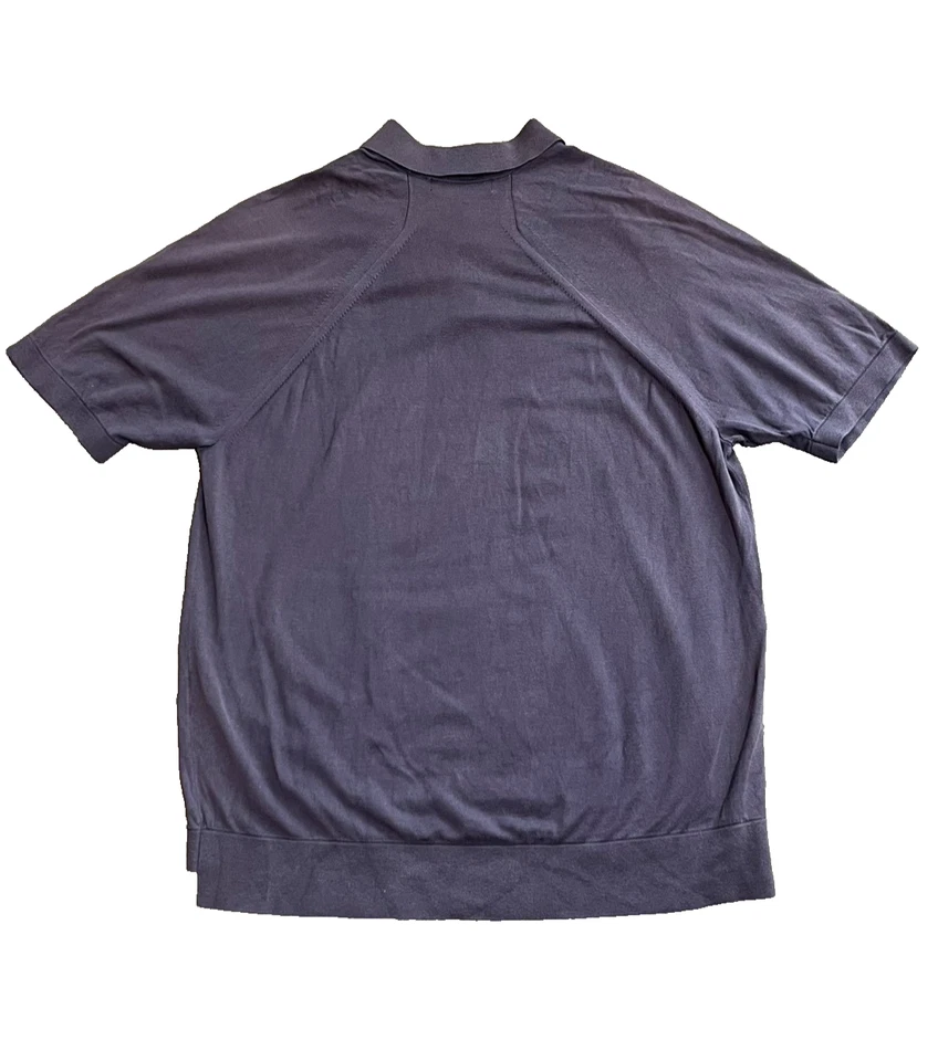 UNIQLO Jil Sander Plus J Silk Cotton Knit Polo Shirt Gray L Short Sleeve +J - Bild 4 von 4