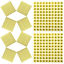 100 Sheets Nummerierte Aufkleber Selbstklebender Zahlenaufkleber