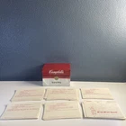 Vintage 1970s Campbell's Soup Metal Tin Recipe Box With Recipes Index File Cards