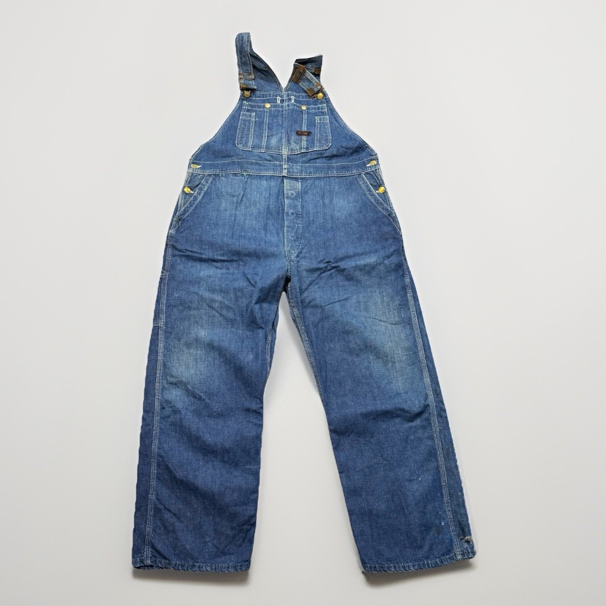 Vintage Big Smith overalls Mens 42x29 1950s Farm Distressed Denim