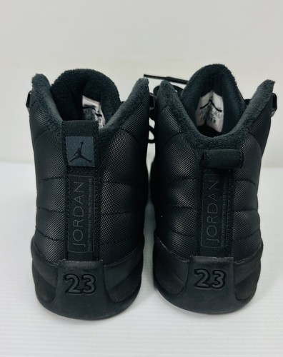 Nike Boys Air Jordan 12 BQ6852-001 Black Basketball Shoes Sneakers Size 6.5Y - 第 6/7 張圖片