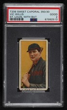 1909 T206 Sweet Caporal 350 Factory No 30 Back Vic Willis (With Bat) PSA 2 0f8