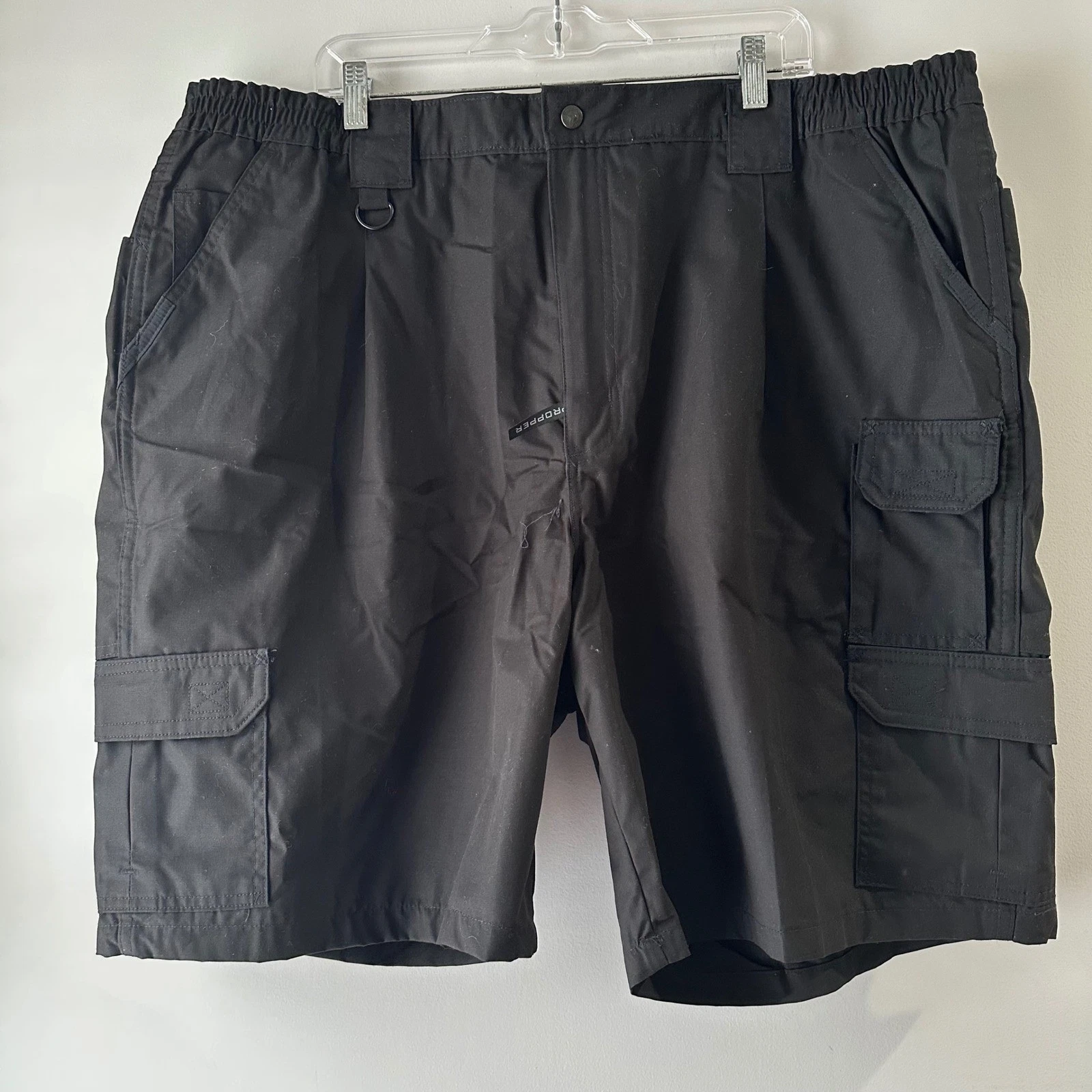 PROPER Tactical Shorts Black Cargo Pockets D-Ring Size 46 Men's