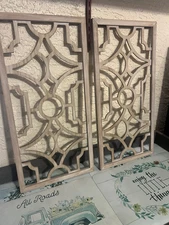 Wood Decorative Two Panels To Hang. 23 .75 X 11.75