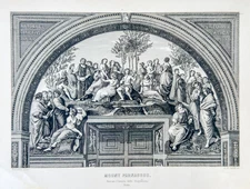 MOUNT PARNASSUS- 1894 Best Men and Famous Women Engraving Print