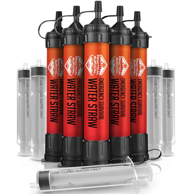 #ad 5 Pack High Capacity Emergency Water Straws 1800 gallon Filters $83.98