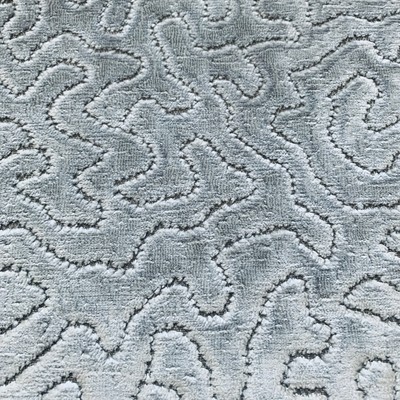 Zoffany Samt Gardinen-/Polsterstoff MAZE SILBER 1,15m