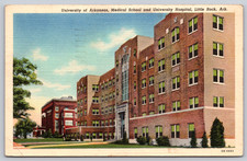 Postcard University of Arkansas Medical School University Hospital LIttle Rock
