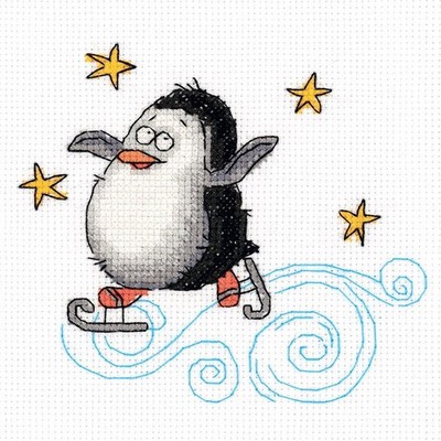 Klart counted cross stitch kit ''Ice Dancer'' 13.5x12.5cm, DIY