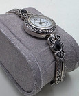 Vintage(80s/90s) Southwestern Style Women's Quartz Watch Silver Plated Faux Onyx — photo 9
