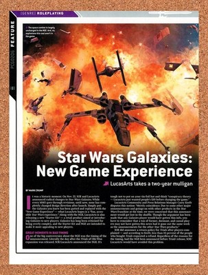 2006 Star Wars Galaxies PC Original Advertisement / Retro Promo vr2