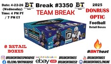 CHICAGO BEARS 2025 Donruss Optic Football Retail 8 BOX Break #3350
