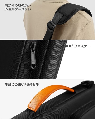tomtoc 360 shockproof 15.6 inch laptop case water repellent black - 第 6/8 張圖片