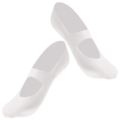 1 Pair Breathable White Silicone Boat Socks Durable Arch Design Comfortable Fit - Image 1 of 4