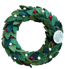 Trader Joe's Handcrafted Felted Wool Christmas Wreath Holiday Decor 2025 NEW