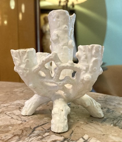 Vintage German Porcelain Log Bud Vase 5 Spouts - Picture 4 of 12