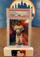 2025 TOPPS FINEST OIL SPILL REFRACTOR #8 FREDDY PERALTA PSA 9
