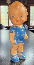 Vintage Rubber Squeaker Toy - Blue Boy By Ruth E. Newton The Sun Rubber Co.