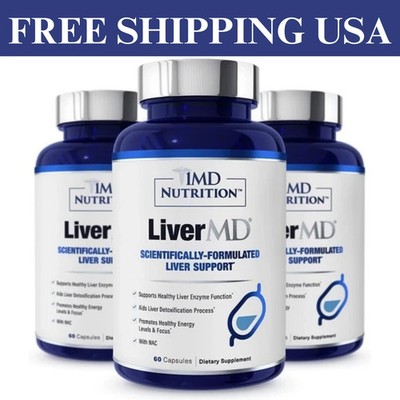 3 Packs 1MD Nutrition LiverMD Liver Support Supplement New 180 Count Exp 09/2027