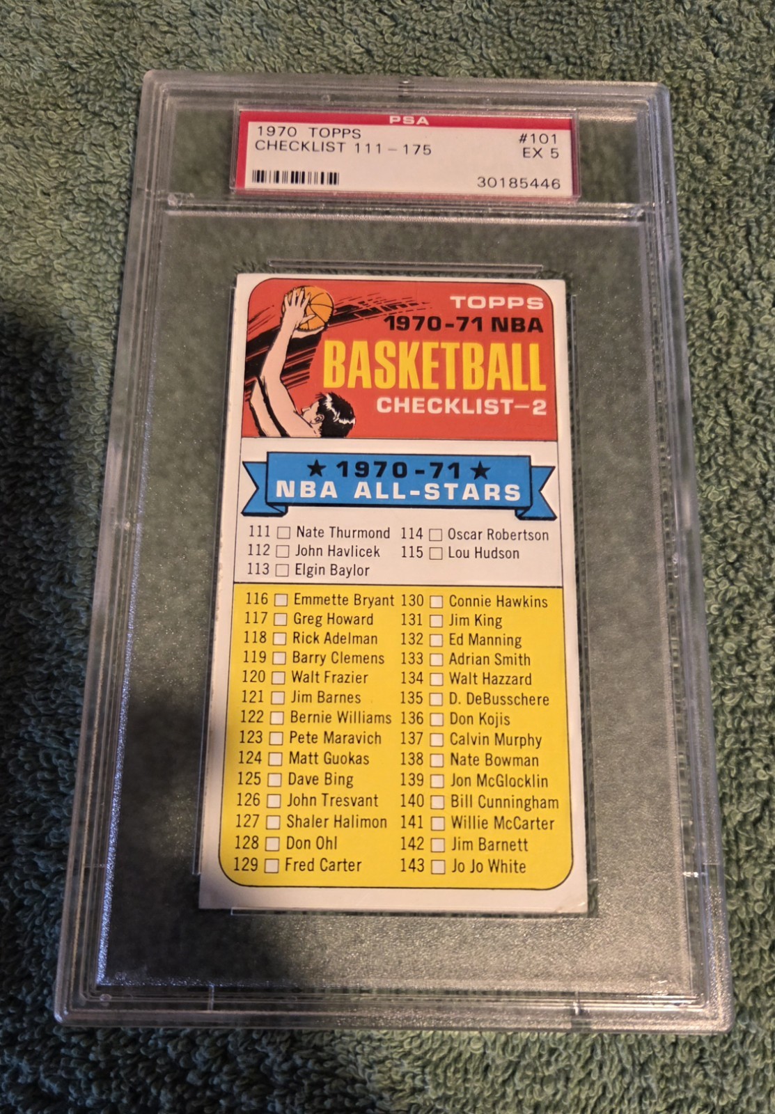 Vintage 1970 Topps Basketball Cards, Great Lot of 8 Tall Boys, All PSA Grade 5 view 13