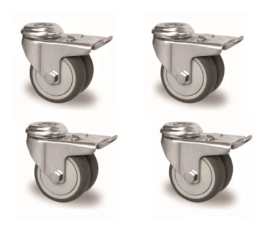 MARKENLOS TRANSPORTROLLEN 50mm STRANDKORBROLLEN APPARATEROLLE DOPPELROLLEN SCHWERLASTROLLE