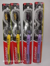 Colgate Super Flexi Charcoal Toothbrush Medium - Purple & Yellow (Pack of 6)