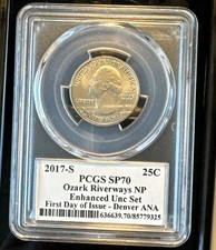 2017-S Ozark Riverways NP Quarter, PCGS SP70, Enhanced Unc Set, FDI