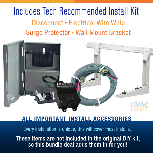 DIY 18K BTU 23.3 SEER 230V Mini-Split Heat Pump w/Full Install Kit, Perfect  Aire | eBay