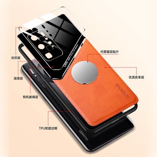 For Huawei P40 Pro P30 Pro P20 Lite Luxury PU Leather Case Car Magnetic Cover - Picture 9 of 18