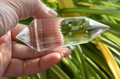 Pájaro de cuarzo con punta de cristal de 33 lados transparente al agua 99 % alta altitud real del Himalaya - Imagen 4 de 4
