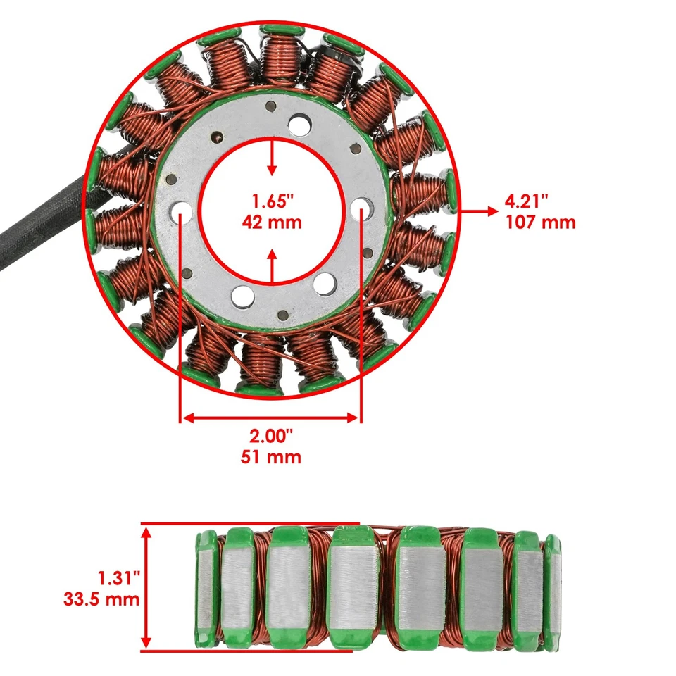 Estator para Honda 31120-MZ5-004 Estator Generador Alternador Magneto / Magna 750C Foto 2 de 4
