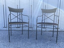 Coppia in poltrone impero in ferro zincato