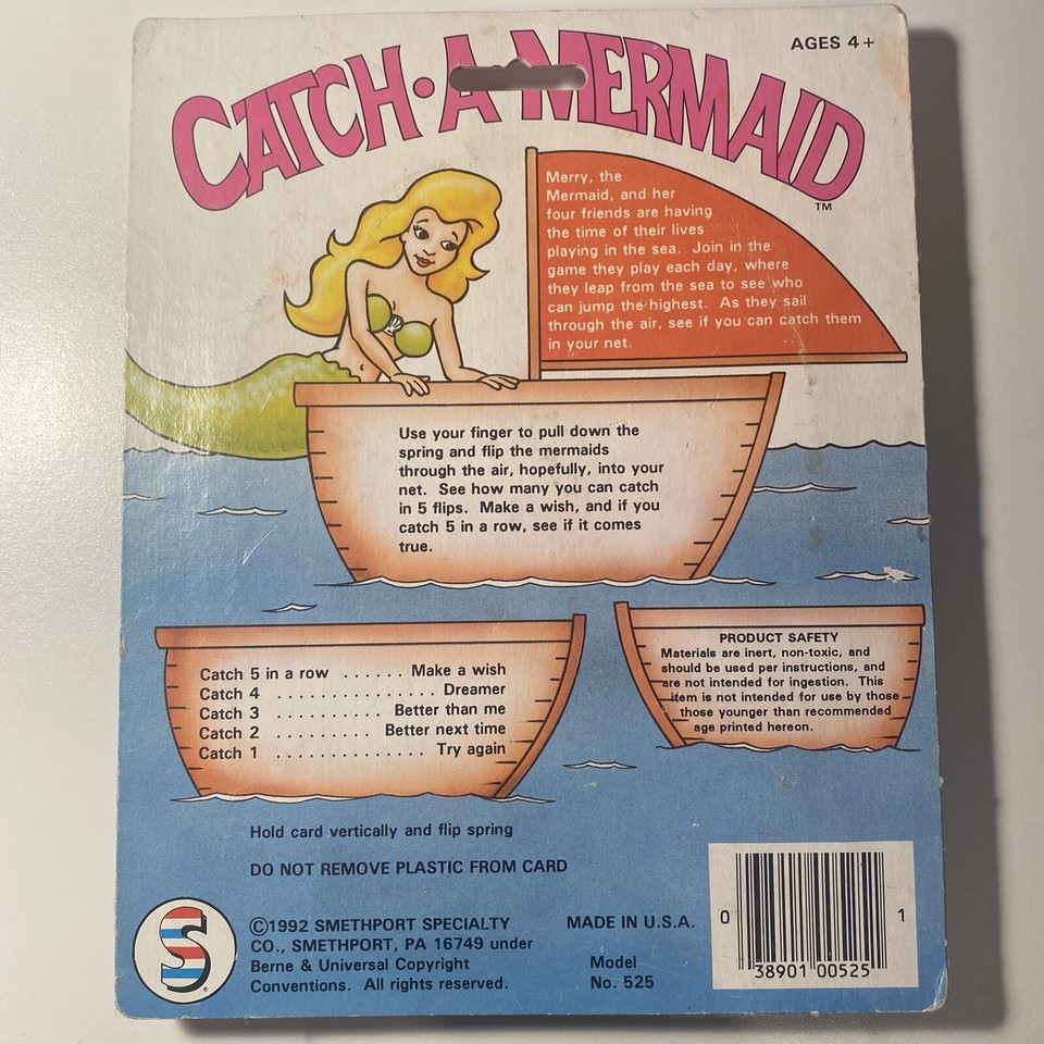 Vtg. Catch A Mermaid Smethport Specialty Co. 90's Novelty Game eBay