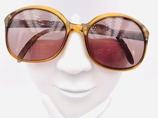 Vintage Terri Brogan 8745 21 Brown Translucent Oval Sunglasses FRAMES ONLY