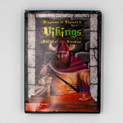 Vikings Fields of Conquest US Import Commodore Amiga Realism Brian Vodnik 1991