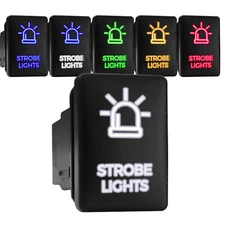 STROBE LIGHTS Symbol - LED Push Button - Direct Replacement (Fit: TOYOTA)