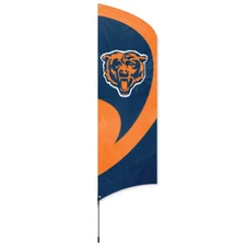 CHICAGO BEARS Tall Team Swooper Flag DOUBLE SIDED Tailgating Flag Pole Kit 