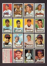 1952 CLEVELAND INDIANS Topps Official Baseball REPRINT Team Set ~ ALL 27 cards