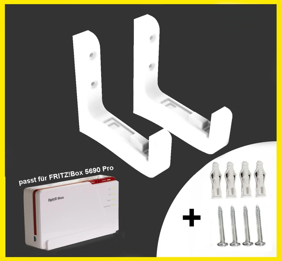 JM FUND Fritz Box 5690 PRO supporto|supporto supporto a parete wall mount Fritz!Box 1 paio