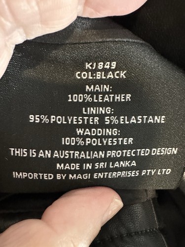 Kookai Size 36 AU 8 Willow Real Leather Jacket Black Long Sleeve - Picture 6 of 8