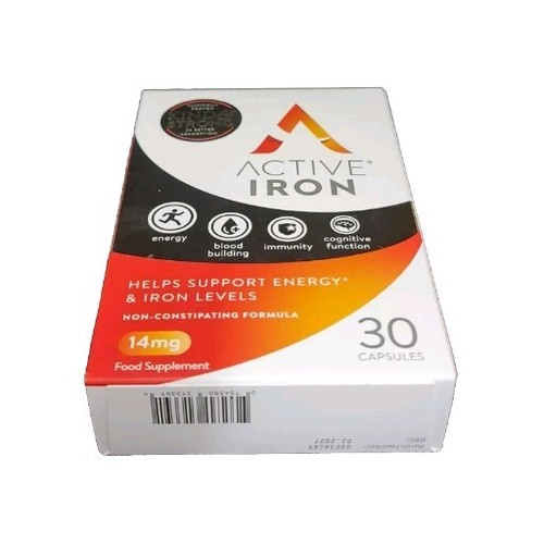 Active Iron - 14mg Food Supplement - 30 Capsules - EXPIRY 09/2027 ⭐️⭐️⭐️⭐️⭐️ ✅️ - Picture 5 of 5