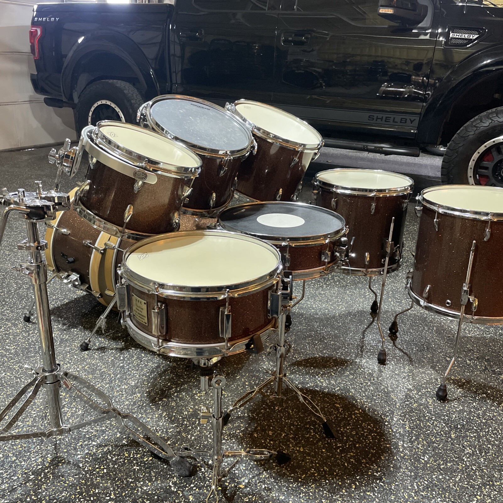 HPC Custom Made Carbon Fiber Tempus shells drums 9 piece shell pack U.S.A.