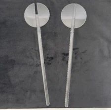 Vintage Lucite Acrylic Salad Serving Set Utensils 12"