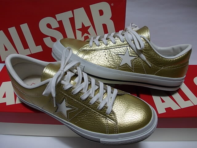 靴 CONVERSE JACK STAR GOLD SUEDE 28cm CONVERSE ONE STAR J METALLIC GOLD Made in Japan US 9.5 From Japan