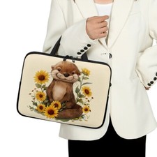 Sunflowers And Cute Moles 10-17" Laptop Bag Sleeve Carry Case Cover Notebook