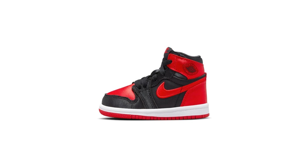 スニーカー NIKE  AIR JORDAN1 RETRO HIGH OG TD 9C Buy IN HAND Sz 9c (TD) Nike Air Jordan 1 Retro High OG Satin